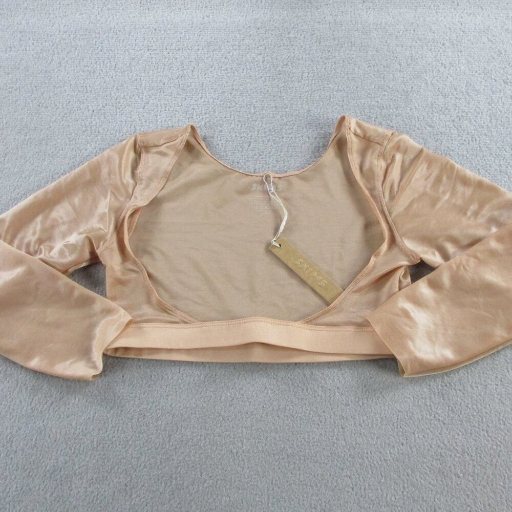 SKIMS Arm Shaper Womens Small Clay Barely There Shapewear Open Bust Front NWT - Picture 2 of 5